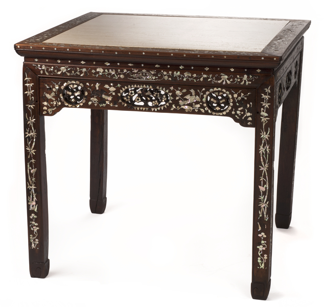 Teak table from the Chinese restaurant Yuen Faung Low (John's Place)